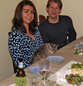 Amber & Brett with Trixie our cat