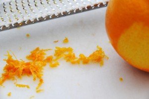 Zesting an orange