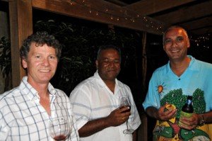 Boys around the BBQ (hubby's on the right)