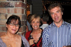 Partygoers having fun
