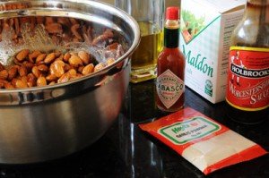 The Spiced Almonds can be made up to 1 week ahead