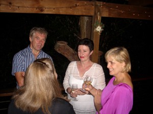 Friends enjoying a Christmas drink