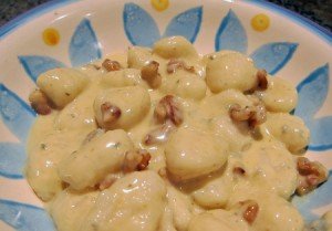 Gnocchi with Gorgonzola & Walnut Sauce